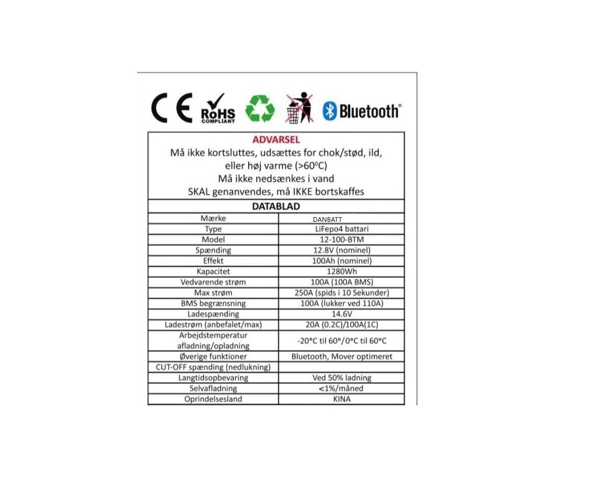 Litiumbatteri 100A