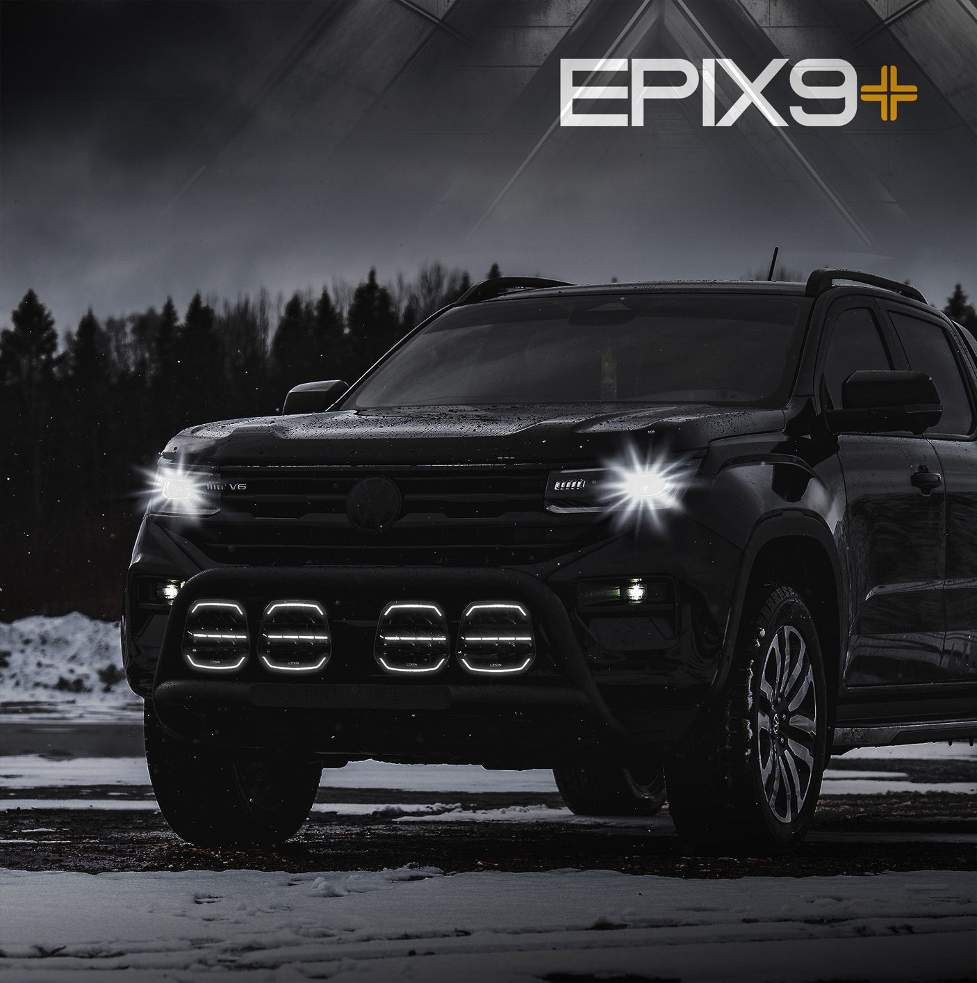 Fjernlys m. markeringlys 9" ( Gul eller Hvid ) - BRED lysstråle