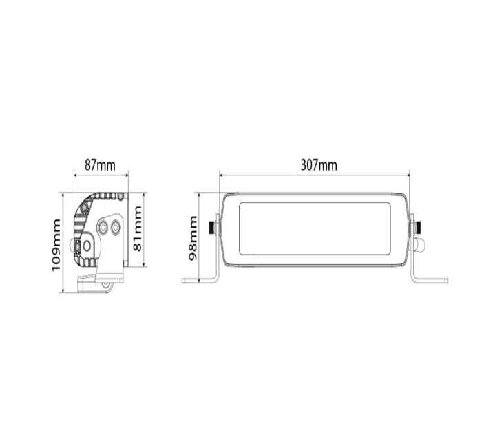 OPTIBEAM Savage 12” – Fjernlys m. dual markeringslys