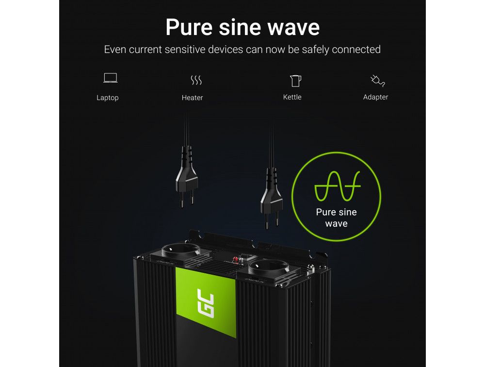 GREEN CELL Inverter 2000W - 12V til 230V