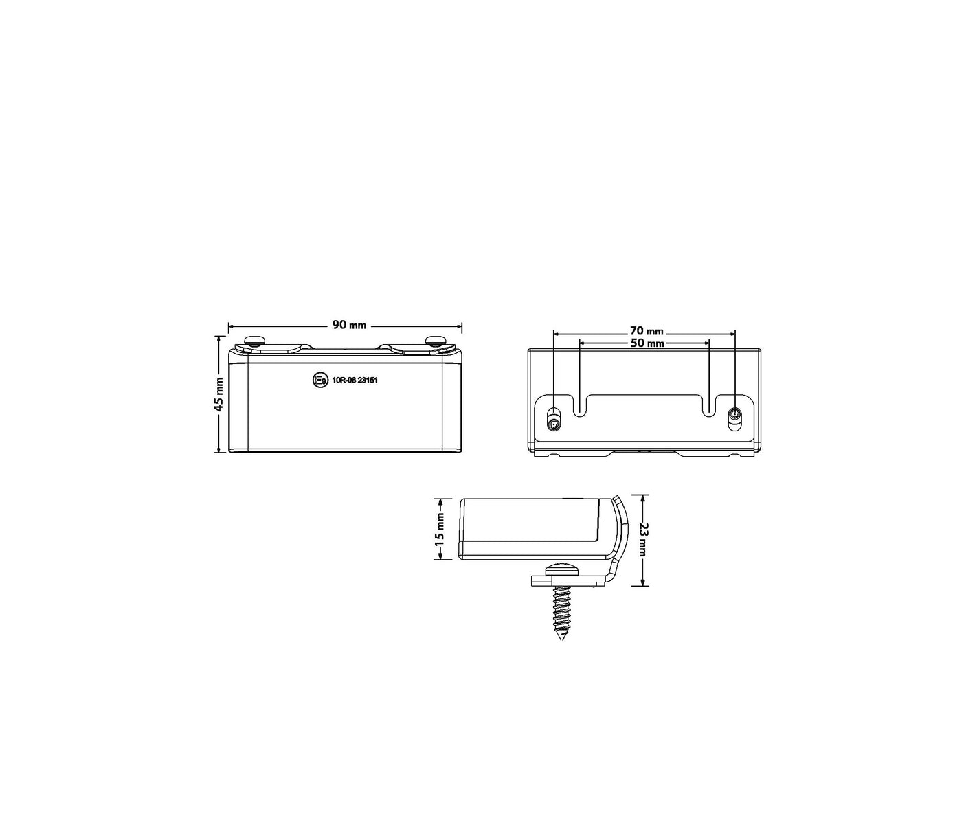 Baklys m. advarselslys