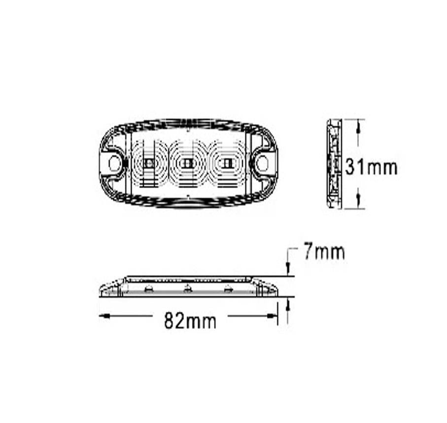 Slimblitz med 3 dioder