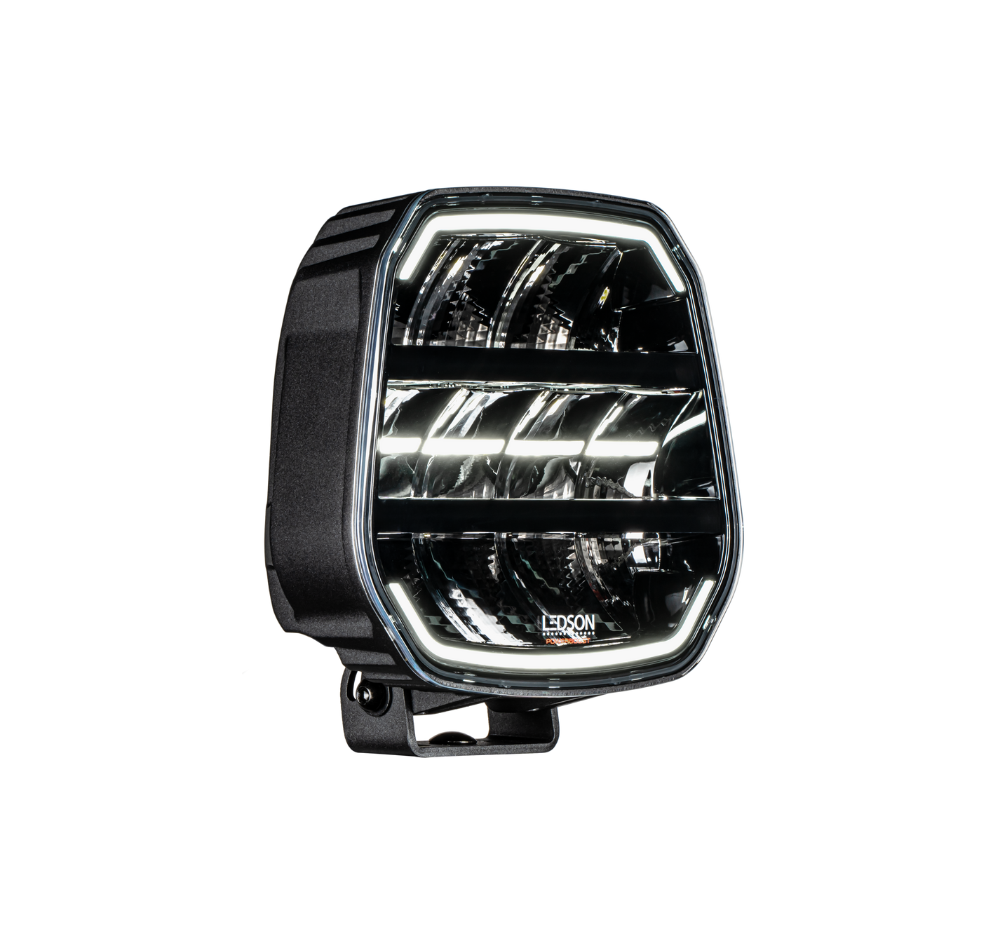 Fjernlys m. markeringlys 9" ( Gul eller Hvid ) - BRED lysstråle