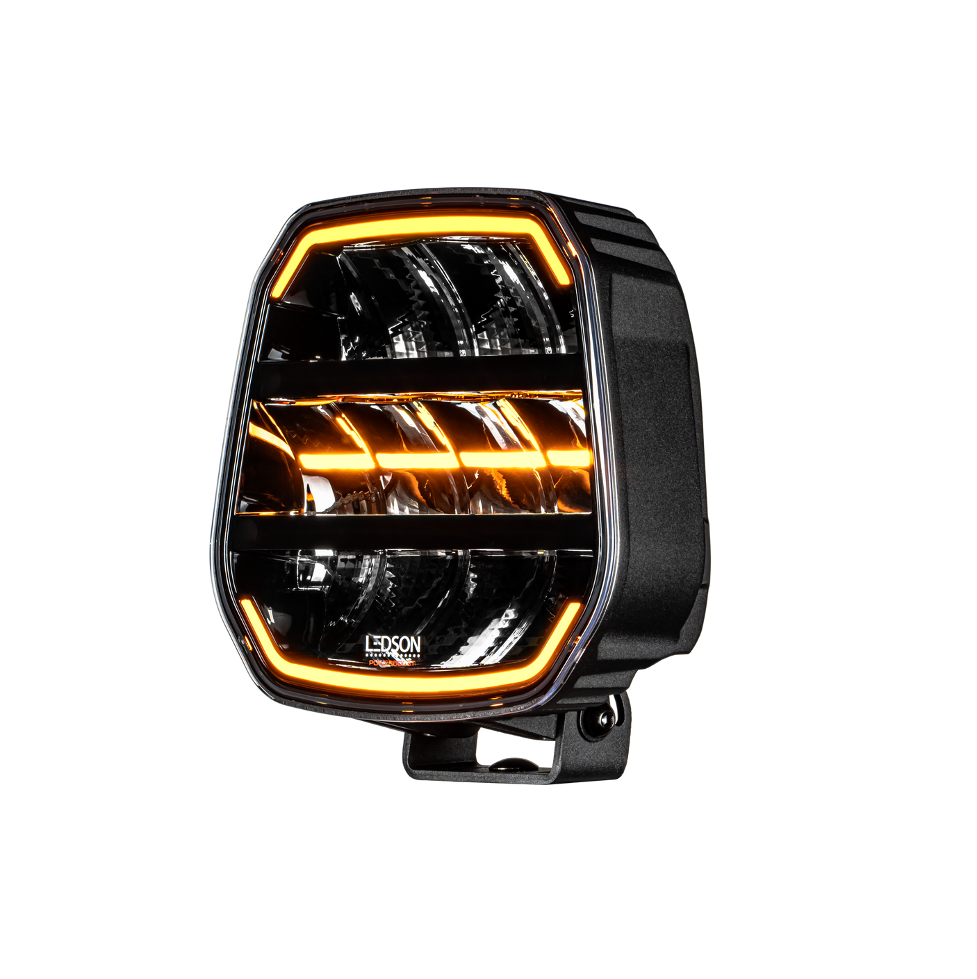 Fjernlys m. markeringlys 9" ( Gul eller Hvid ) - BRED lysstråle