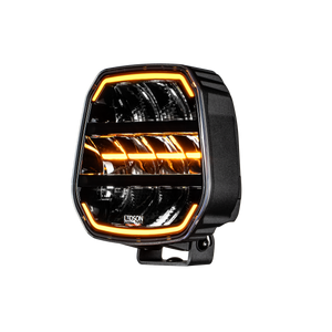 Fjernlys m. markeringlys 9" ( Gul eller Hvid ) - BRED lysstråle