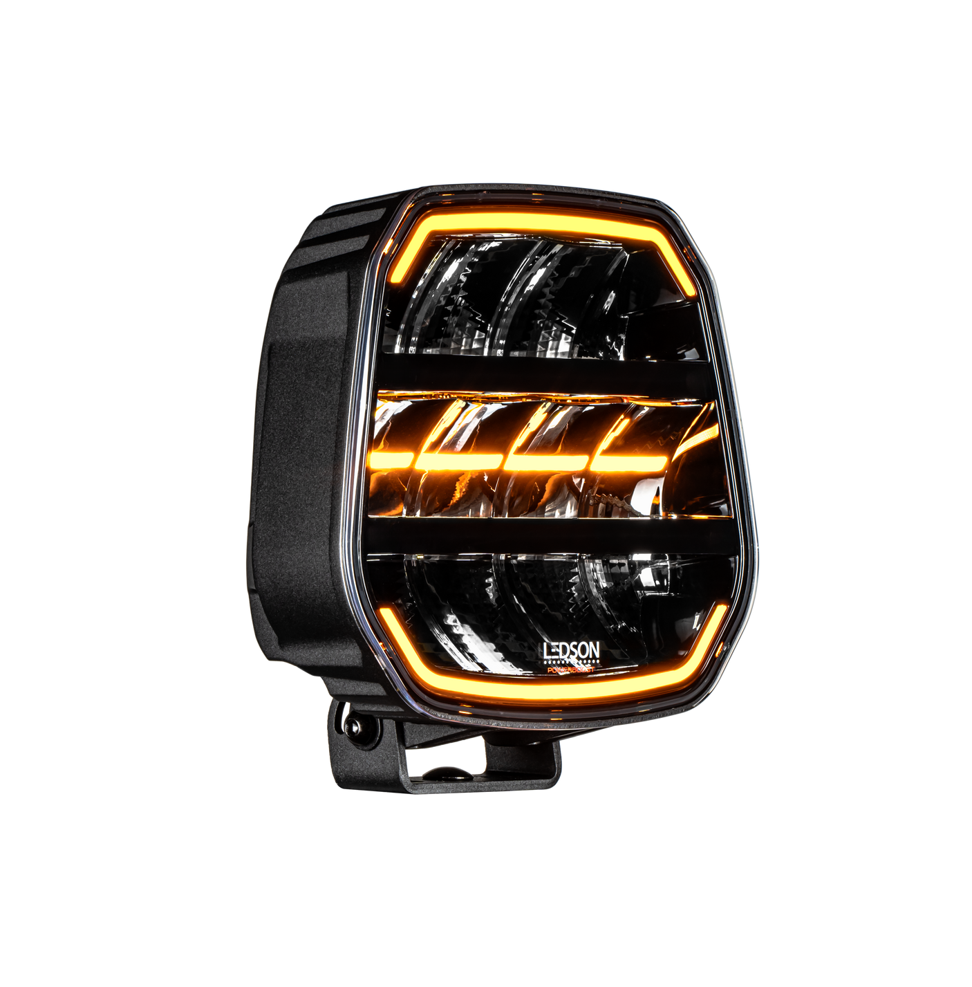 Fjernlys m. markeringlys 9" ( Gul eller Hvid ) - LIGE lysstråle