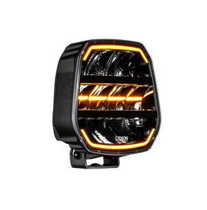 Fjernlys m. markeringlys 9" ( Gul eller Hvid ) - LIGE lysstråle