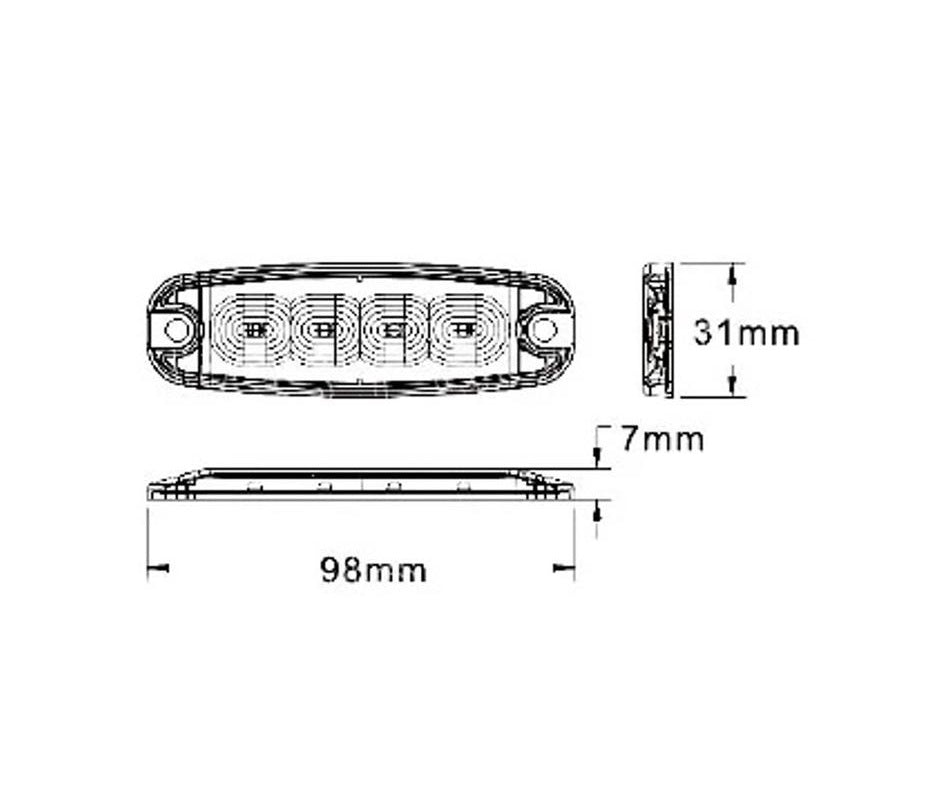 Slimblitz med 4 dioder