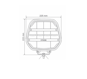 Fjernlys m. advarselsblitz og m. markeringlys 9" ( Gul eller Hvid ) - BRED lysstråle