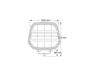 Fjernlys m. markeringlys 9" ( Gul eller Hvid ) - LIGE lysstråle