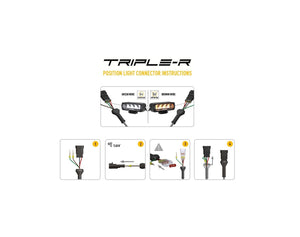 Fjernlys - LED bar m. dual color markeringslys 32,2cm