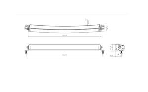 Fjernlys - BUET ledbar 53cm m. advarselsblitz og markeringslys