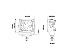 Arbejdslys m. indbygget varme i glasset