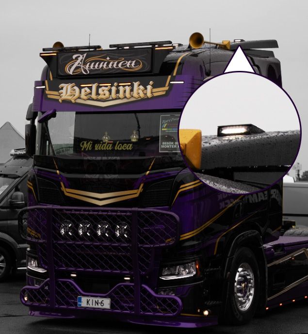 Markeringlys - Slim 12cm til tagmontering