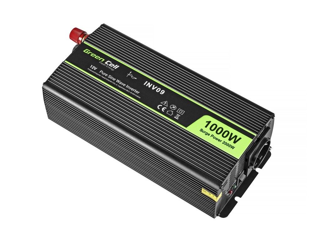 GREEN CELL Inverter 1000W - 12V til 230V