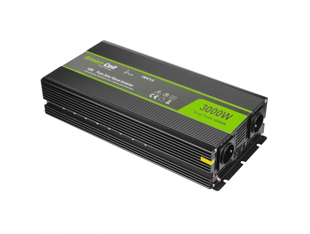 GREEN CELL Inverter 3000W - 12V til 230V