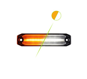 Markeringslys - slim dual color 10cm (Hvid/Gul)