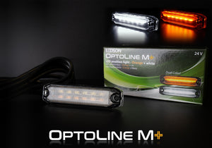 Markeringslys - slim dual color 10cm (Hvid/Gul)