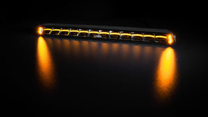 Fjernlys - LIGE LED bar 51cm m. advarselslys og markeringlslys ( GUL eller HVID markeringslys )