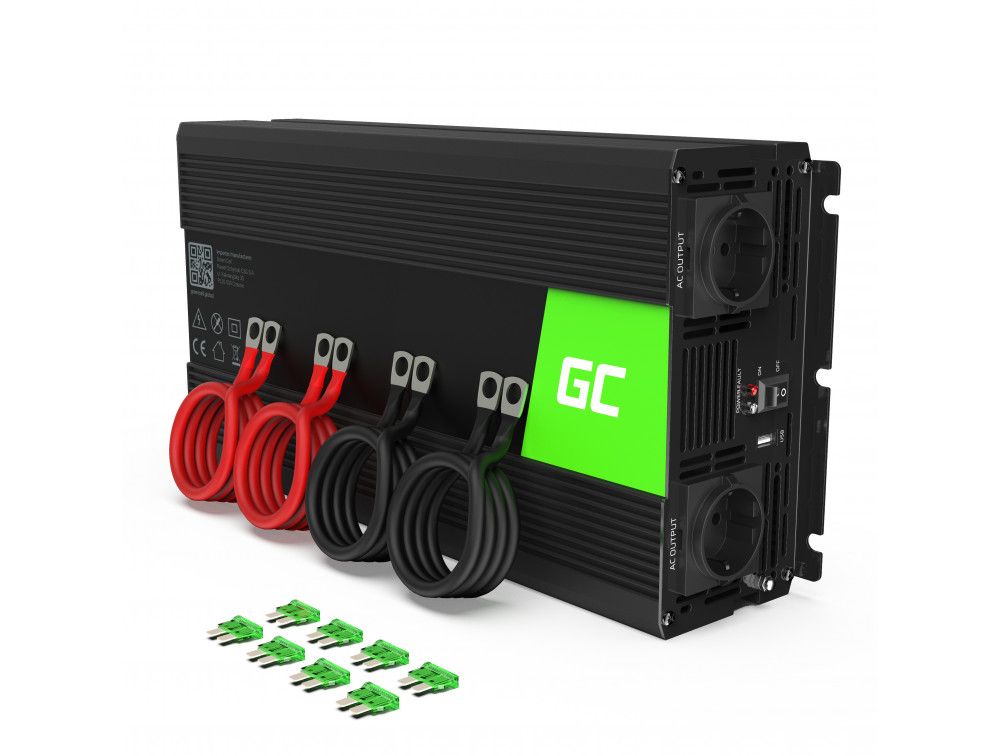 GREEN CELL Inverter 2000W - 12V til 230V