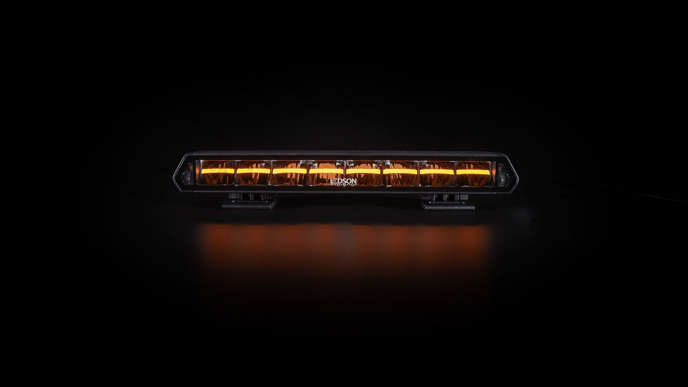 Fjernlys LIGE LED bar 35,7cm m. dual color markeringslys + advarselsblitz