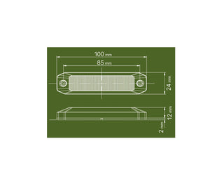 Markeringslys - Slim 10cm